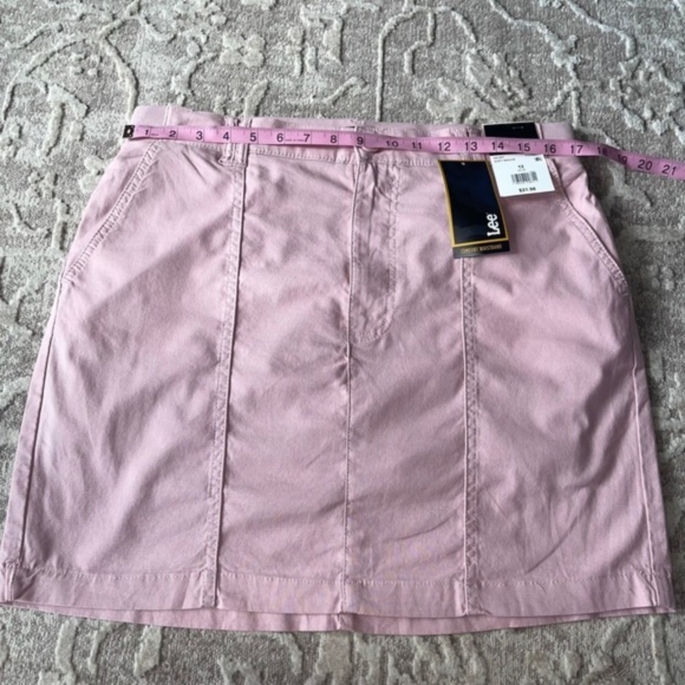 Lee Women's Skirt Size 12 Pink Comfort Waistband Casual Mini New with Tags - Picture 2 of 13